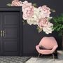 Nursery Pink White Peony Floral Bouquets Wall Decal Sticker