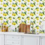 Lemon with Leaf Wallpaper Mural