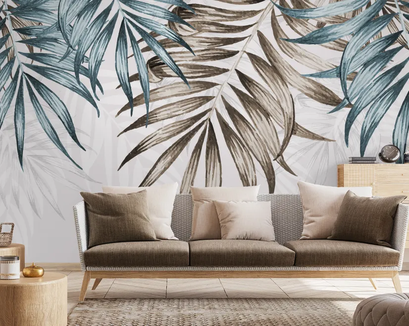 Vintage Palm Leaf Wallpaper Mural