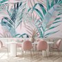 Tropische Pink Exotic Bunte Palmblatt Fototapete