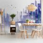 Black Green Dark Cityscape Wallpaper Mural
