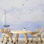 Watercolor Lighthouse and Sailboat Wallpaper Mural