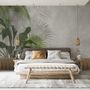 Papier peint tropical feuilles de palmier vertes
