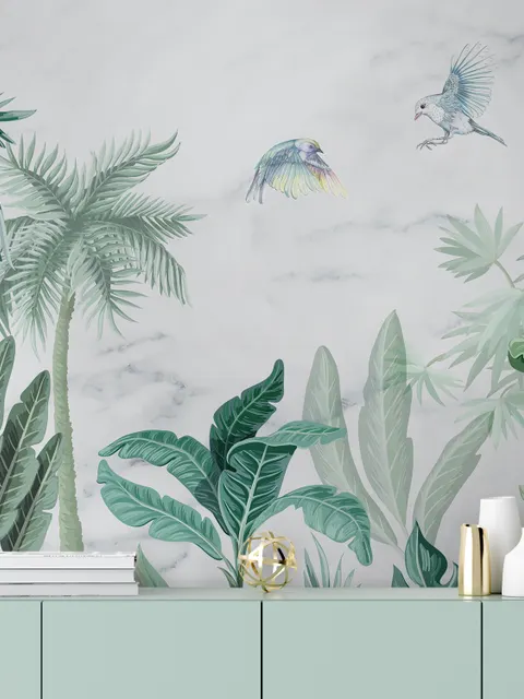 Green Tropical Forest Wallpaper Mural