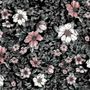 Dark Floral with White Daisy Wallpaper Mural