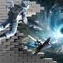 Astronaut with Galaxy Starry Wallpaper Mural
