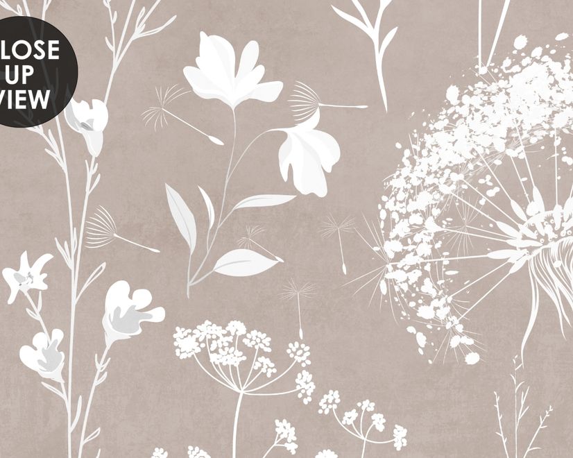 Papier peint Fleurs sauvages de style bohémien