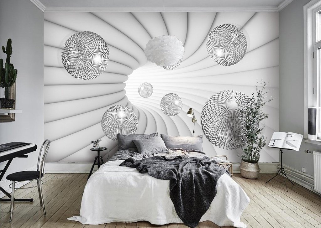 3D Look Abstract Spiral Wallpaper Mural - Peel and Stick