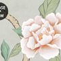 Soft Chinoiserie Peony Tree Blossom Art Wallpaper Mural