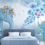 Papier peint panoramique de l'éléphant bleu de dessins animés