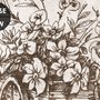 Vintage Monochrome Jouy Stil Landschaft Fototapete