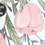 Papier peint panoramique de fleurs de vigne roses et vintage