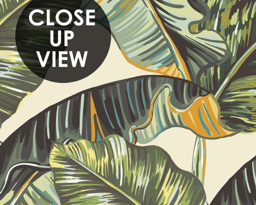 Vintage Banana Leaf Pattern Wallpaper Mural