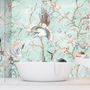 Chinoiserie Peony Blossom with Chinese Birds Wallpaper Mural