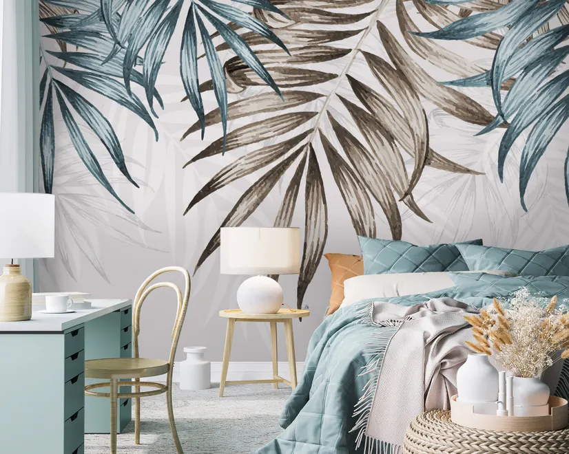 Vintage Palm Leaf Wallpaper Mural