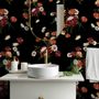 Chinese Red Floral Wallpaper Mural