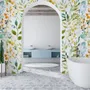Colorful Watercolor Leaf & Plants Wallpaper Mural