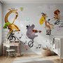 Cartoon Animal with Music Note Wallpaper Mural