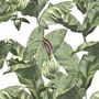Grüne Tropische Bananenblätter mit Calla-Lilien Fototapete
