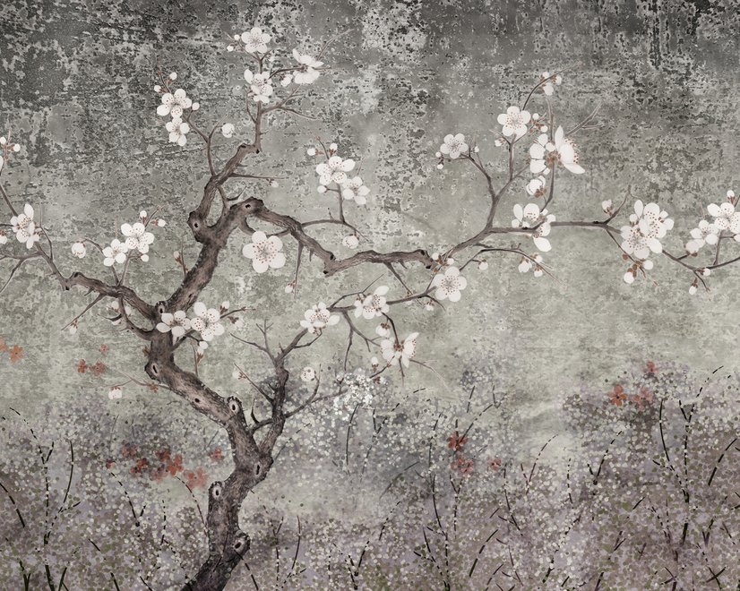 Papier peint panoramique Vintage Dark Blossom