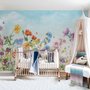 Papier peint panoramique floral pour la chambre d'enfant