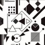 Black White Geometric Shapes Wallpaper Mural