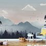 Kinder Fototapete Berglandschaft mit Schnee