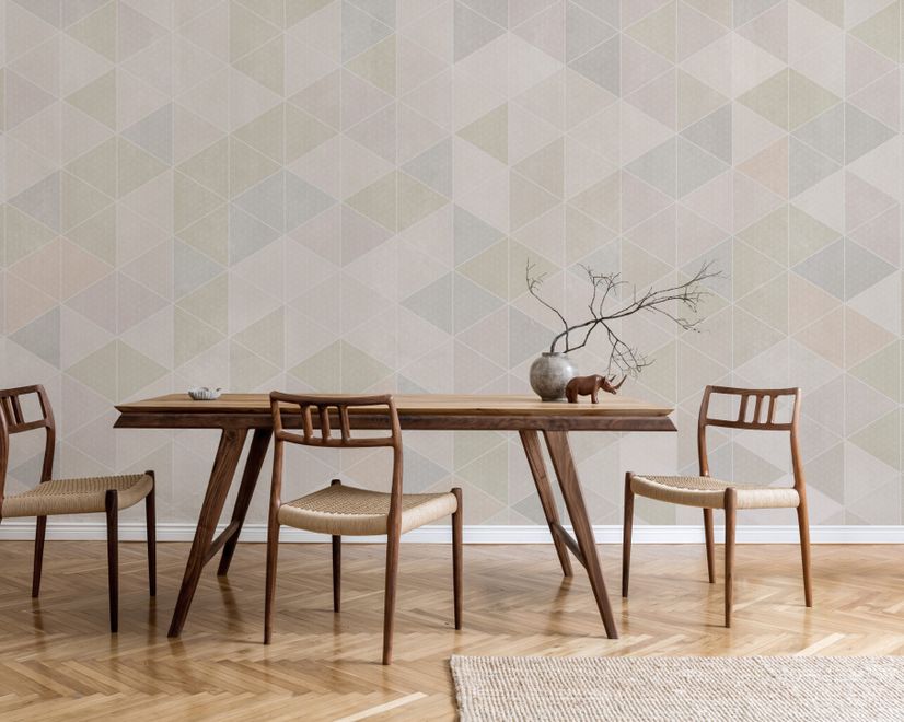 Scandinavian Style Pastel Geometric Design Wallpaper - STYLE 3