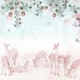 Deer in the Floral Garden Wallpaper Mural
