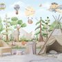 Kids Forest Animals with Flying Animals Wallpaper Mural