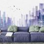 Black Green Dark Cityscape Wallpaper Mural