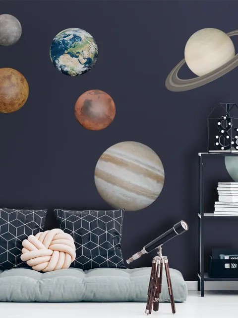 Solar System Sun and Planets Wall Decal Sticker