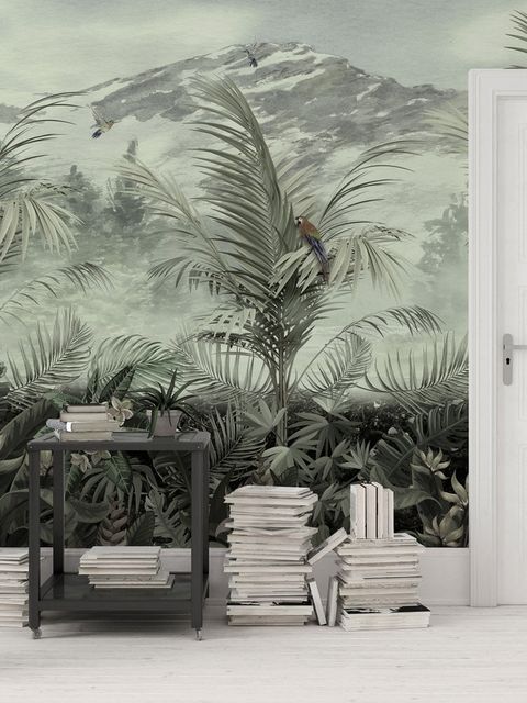 Papier peint panoramique forêt tropicale vintage