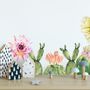 Watercolor Pink Yellow Cactus Florals Wall Decal Sticker