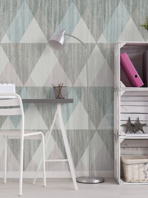 Papier peint panoramique motif géométrique trigone