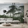 Papier peint forêt tropicale et cerfs à cornes