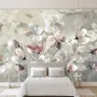 Papier peint panoramique floral pastel à l'huile