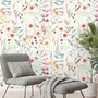 Watercolor Colorful Wildflower Garden Wallpaper Mural