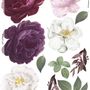 Pivoine colorée et marguerite blanche Bouqets floraux Stickers muraux