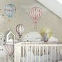 Kids Nursery Cartoon Winter and Little Hot Air Balloon Wallpaper Mural