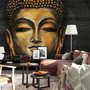 Gautama Buddha Fototapete mit dunklem Hintergrund