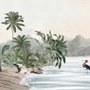 Tropical Nature Landscape with Birds Wallpaper Mural