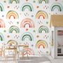 Kids Colorful Rainbow with Drops Wallpaper Mural