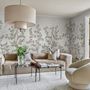 Chinoiserie Garden Trees And Birds Landscape Wallpaper Mural