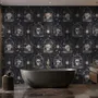 Dark Romantic  Gothic Skull Cage Wallpaper Mural 