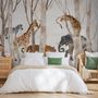 Watercolor Wild Animals Wallpaper Mural