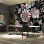 Florals With Green Leafs Wallpaper Mural