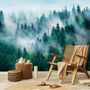 Foggy Pine Forest Wallpaper Mural