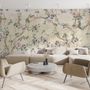Aquarell-Chinoiserie-Blumen-Pfingstrosen-Fototapete