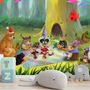 Cartoon Animals in the Woods Wallpaper Mural